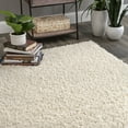 thumbnail image 3 of nuLOOM Gwenyth Solid Shag Area Rug, 2' 8" x 8', Beige, 3 of 9