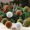 thumbnail image 6 of C Brown Velvet Flocked Christmas Ball Ornaments 2.4 Inch Twelve Piece Set For Xmas Tree Decor, 6 of 7