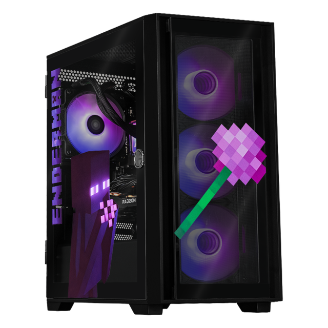 Xtreme PC Gaming AMD Radeon RX 7600 Ryzen 7 5700 32GB SSD 1TB Sistema Liquido WIFI Minecraft Enderman