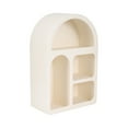 thumbnail image 3 of Sagebrook Home White 24" Arch Rough Finish MDF Wall Shelf – Transform Your Space with Elegant Wall Storage and Home Decor, 3 of 7