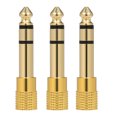 thumbnail image 1 of 3PCS Audio Jack Adapter 6.35mm Male 3.5mm Female Stereo Jack, 1 of 6