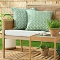 thumbnail image 2 of MARTHA STEWART Vineyard Vines Indoor Outdoor Decorative Pillow 2-Pack Set, UV Fade Resistant, Water Repellent, Printed Garden Design, Green, 18"x18", 2 of 9
