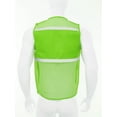 thumbnail image 3 of TiaoBug Men Women High Visibility Reflective Safety Vest Breathable Mesh Zipper Vest Work Outdoor Activities Light Green 170-L, 3 of 6