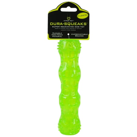 UPC: 0012575201225 | Hyper Pet Dura Squeaks Stick Dog Chew Toys Medium Green