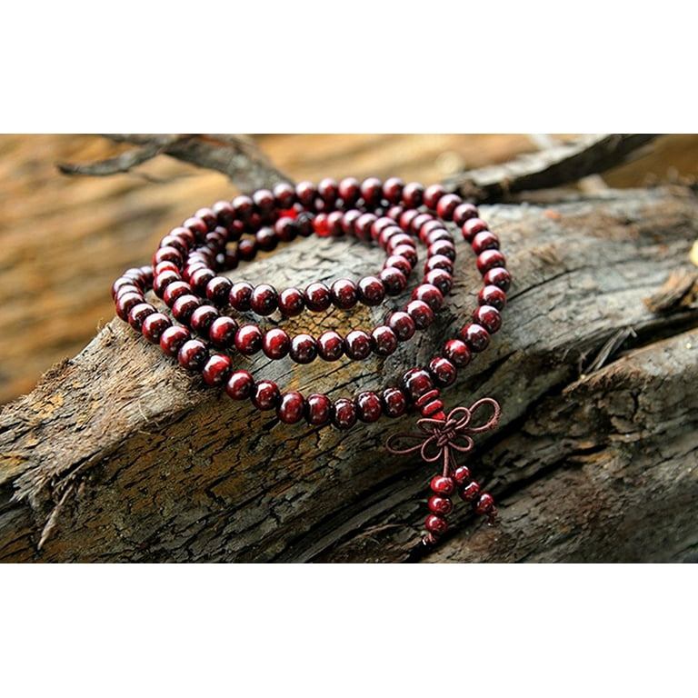 LOYALLOOK 8-12pcs 108 Mala Bead Bracelets Buddhist Strand Wood Bracelet  Prayer Beads Sandalwood Link Wrist Necklace Chain for Men Women: Buy Online  at Best Price in UAE 