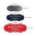 thumbnail image 2 of Designer Employees Only Sign(Red/Yellow) - Small, 2 of 6