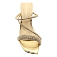 thumbnail image 6 of Gold Rhinestone Open Toe Stiletto Heel, 6 of 8