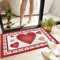 thumbnail image 4 of Heart Valentines Doormat Outdoor Welcome Mat Front Door Mat Non-slip Washable Seasonal Holiday Floor Mat Indoor Outdoor for Valentines Day Anniversary Wdding Home Decor, 4 of 7