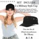 thumbnail image 2 of 2 pcs Military Style Cap Men Cotton Army Cap Unisex Army Military Flat Cap, 2 of 5