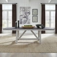 thumbnail image 2 of Farmhouse White Trestle Table, 2 of 5