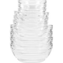 UNOMOR 12Pcs Transparent Glass Multipurpose Food Bowls Ideal for Storage and Serving Desserts and Salads