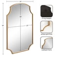 thumbnail image 2 of Kate and Laurel Carlow Framed Wall Mirror, Gold 24x36, 2 of 9
