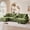 Green, variant on Soscana 116" Chenille Oversized U Shaped Modular Sectional Sofa for Living Room,4 Seater Couch with Multifunctional Console & USB Ports & Cup Holders,Comfy Sofa with Double Chaise and Storage,Beige