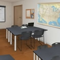 thumbnail image 2 of 60" x 24" Kee Training Table- Grey/ Chrome & 2 Zeng Stack Chairs- Black, 2 of 7