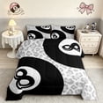 thumbnail image 2 of meiyoeat Grey Leopard Print Ball Full Size Comforter Sets for Girls, Lucky Billiards 8 Print Bedding Comforter Set, Black Reversible, 3pcs, 1 Comforter and 2 Pillowcases, 2 of 6