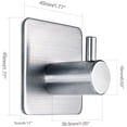 thumbnail image 3 of BAMAIA Hooks Heavy Duty Wall Hooks Waterproof Stainless Steel Hooks for Hanging Coat, Hat,Towel Robe Hook Rack Wall Mount- Bathroom and Bedroom 4-Packs, 3 of 8