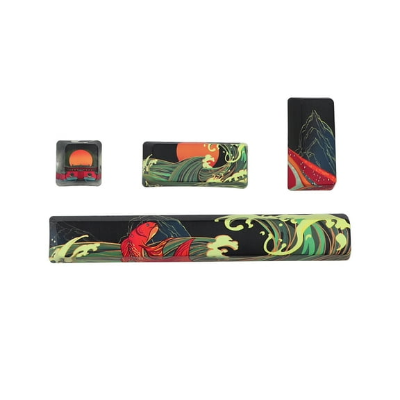 CIYISON 4key Custom Mechanical Keyboard Keycaps ESC 2.25U 2U Enter 6.25u Spacebar PBT OEM Profile Novelty for Key Cover Keyboard