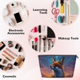 thumbnail image 3 of Makeup Bag - Starry Sky Meditating Fox Cosmetic Bag Portable Travel Toiletry Bag for Women Small Make Up Organizer Bag Zipper Pouch Travel Essentials, 3 of 8
