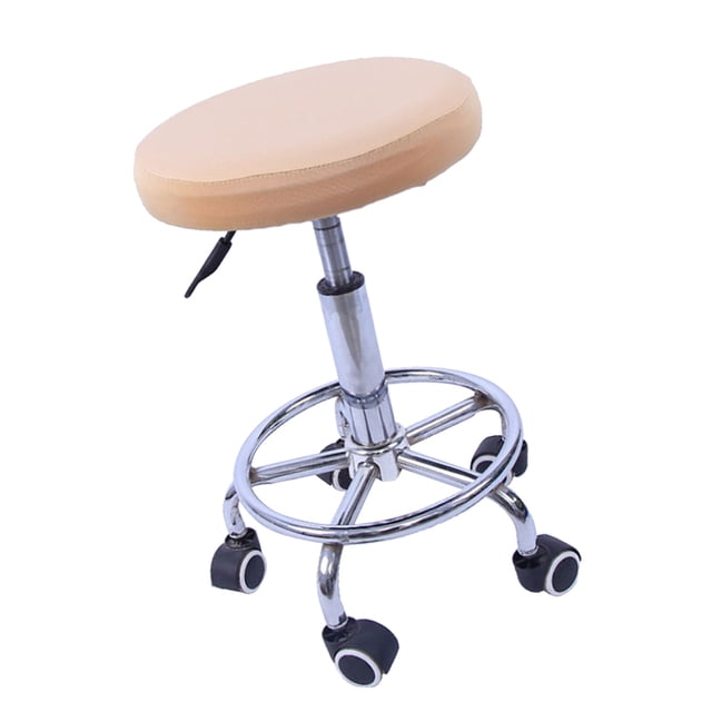 Fundas de tela elástica para taburetes de bar, fundas de asiento redondas, 28-35 cm (11-14 pulgadas), 8 colores Beige