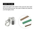 thumbnail image 5 of 10Sets 5mm Leather Cord End Caps with Lobster Clasps & Extender Chain for DIY, Silver Tone, 5 of 6