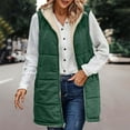 thumbnail image 2 of Womens hooded vest fleece Sleeveless Fleece Sherpa Jacket Reversible Zip Up Hoodie Pockets Warm Casual Loose Coat Fall Winter Clothing Outerwear, 2 of 5