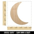 thumbnail image 2 of Sleeping Moon Wood Holiday Christmas Tree Ornament Unfinished DIY Pre-Drilled Craft, 2 of 7