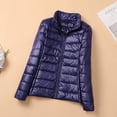 thumbnail image 5 of Chaqueta de plumón ligera para mujer, cuello alto corto, ajustada, para otoño e invierno, abrigo de mujer de talla grande, 5 of 5