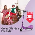 thumbnail image 3 of Maxtra Folding Electric Scooter with Adjustable Handlebar for Kids Ages 6-12, 155lbs Max Load, Purple, 3 of 10