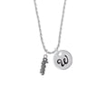 thumbnail image 2 of Delight Jewelry Silvertone Beaded ''Cheer'' Silvertone Script Initial Disc - W - Charm Necklace, 20"+3", 2 of 4