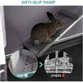thumbnail image 6 of Aivituvin 2-Tier Indoor Rabbit Hutch Bunny House Guinea Pig Cage with Sliding Plastic Trays, Wheels & Ramp, 47.2" Multi-Door Wooden Small Animal Cage for Rabbits, Bunnies, and Guinea Pigs (Grey), 6 of 8