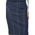 thumbnail image 5 of Bimba Women's Side Slits With Zipper High Waist Denim Pencil Skirts, 5 of 7