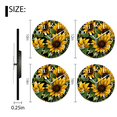 thumbnail image 2 of Round Wall Clock,Seamless Pattern Of Sunflowers With Green Leaves On Black Background,Silent Non-Ticking Wall Clock Decor for Home Office Kitchen Living Room Bedroom(10inch), 2 of 4