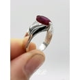 thumbnail image 2 of 8x6mm - 10x8mm Mens Oval Cut Ring, Lab Created Red Ruby, Sterling Silver,, 2 of 5