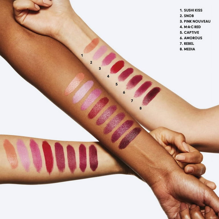 Mac Satin Creamy Lipstick Captive Pinkish Plum 0.1 oz