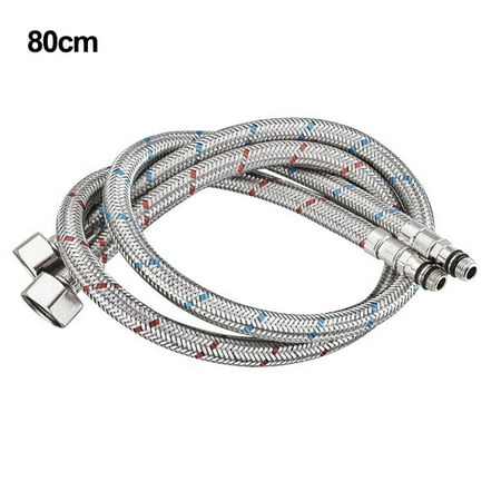 

2pcs 304 Stainless Steel Flexible Hot and Cold Mixer Water Tube Hose Pipe