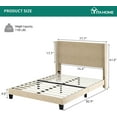 Dextrus Upholstered Bed Frame, Platform Bed Base, King Size Mattress