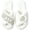 BRIDE, variant on MRS Pearl Plush Slippers, White Open Toe Bridal House Shoes, Size 40-41