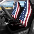 thumbnail image 3 of Pzuqiu American Flag Pattern Car Seat Covers Full Set Easy to Install Light Front and Rear Seat Cover Set, Stretchy Breathable Compatible, 3 of 10