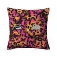thumbnail image 2 of LNWH Abstract Pink Animal Print Throw Pillow Covers, Square Soft Linen Decorative Pillow Cases, 18"x18" Inch, 2 of 8