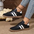 thumbnail image 2 of Domzle Non-Slip Fashion Sneakers for Women, Lace-Up Shoes | Memory Foam Insole Trendy Womens Footwear - Comfortable Casual Womens Sneakers - Stylish Shoes Women Breathable Footwear Black, 2 of 8