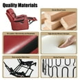 thumbnail image 3 of Breathable Leather Recliner Chair American Design Recliner Chair for Living Room Home Theater Seating(Red+Black), 3 of 7