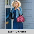 thumbnail image 6 of Black and Pink Leopard Print Drawstring Insulated Lunch Bag for Women, Stain-Resistant Large Lunch Tote with Multi-Pockets for Work Office, 6 of 6