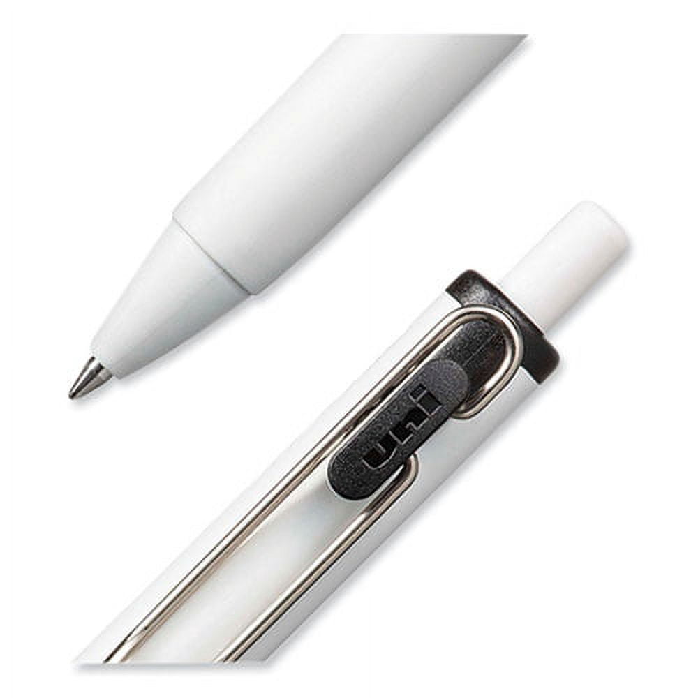 uniONE Gel Pen, Retractable, Medium 0.7 mm, Business Ink-Color Assortment, White Barrel, 5/Pack | Bundle of 10 Packs