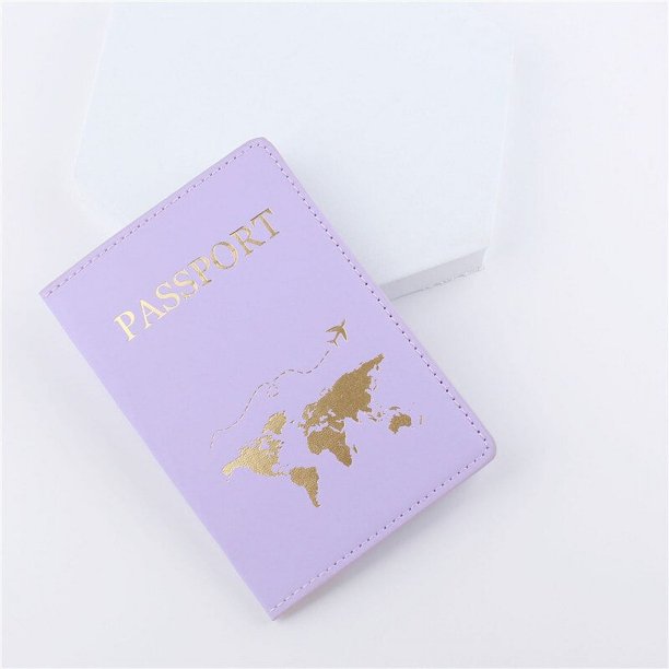 Funda de pasaporte con letras para hombre y mujer, funda de viaje para pareja, boda, CH43, nuevo mapa