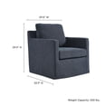 thumbnail image 4 of Armchair Swivel Chair, Blue, Fabric, Living Room Lounge Cafe Lobby Hospitality Restaurant, Modern Contemporary, HB37212, 4 of 9