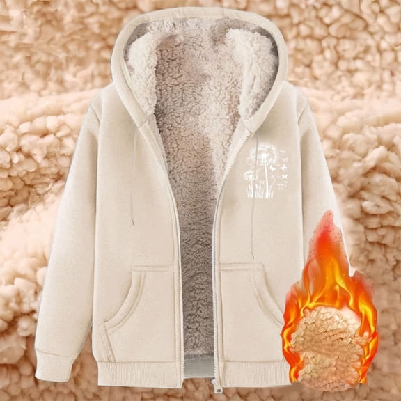 Winter Coats For Women 2025, Warm Plus Size Outerwear, Fleece Lined Hooded Parka, Regular Length Pea Coat, Zipper Front Jacket, Cold Weather Parka, Heavy Duty Winter Coat Beige L