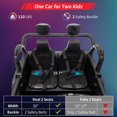 thumbnail image 4 of EastVita 24V Kids 2 Seats Ride on Truck with Remote Control, Electric Ride on Car 4*45W Motors +19.7" Seat Width Ride on Toys, with LED Light,Music,USB ect. for 3 Age + Black, 4 of 7