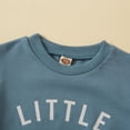 thumbnail image 5 of Caqnni Toddler Boy Clothes for A Little Guy Outfit Long Sleeve Letters Prints Sweatshirt Pullover Top Jogger Pants Cute 2Pcs Set (2-3 Years,Z050-Blue), 5 of 8