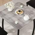 thumbnail image 6 of Danolapsi 3 Piece Dining Table Set for 2, Farmhouse Kitchen Table and Chair, Metal Frame Square Dining Room Table Set for Small Space, Apartment, Studio, 6 of 9