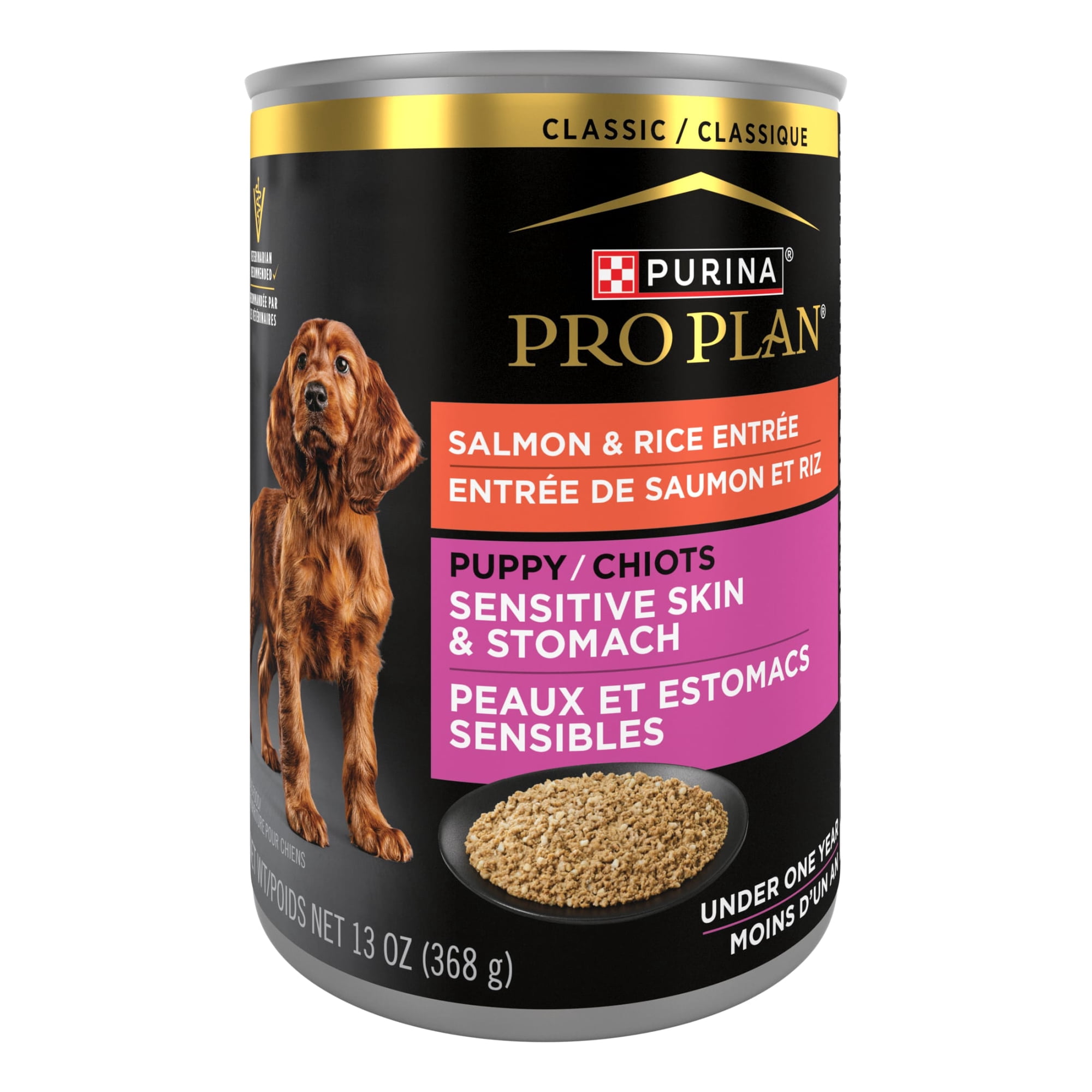 Purina Pro Plan Puppy Classic Wet Dog Food Sensitive Stomach and Skin with Salmon and Rice Entree